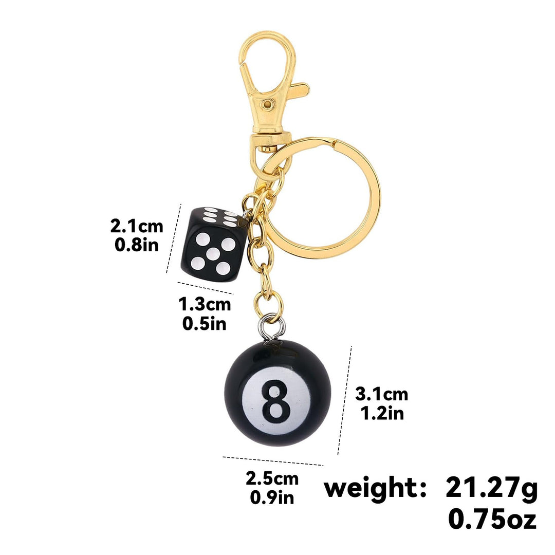 Keychain with Colorful Dice Kalsten