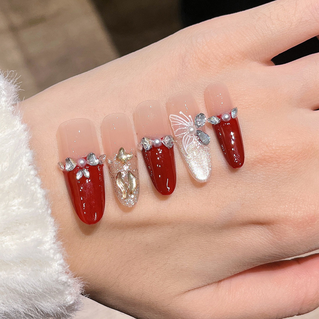3D Embellished Press-On Nail Art Set Kalsten