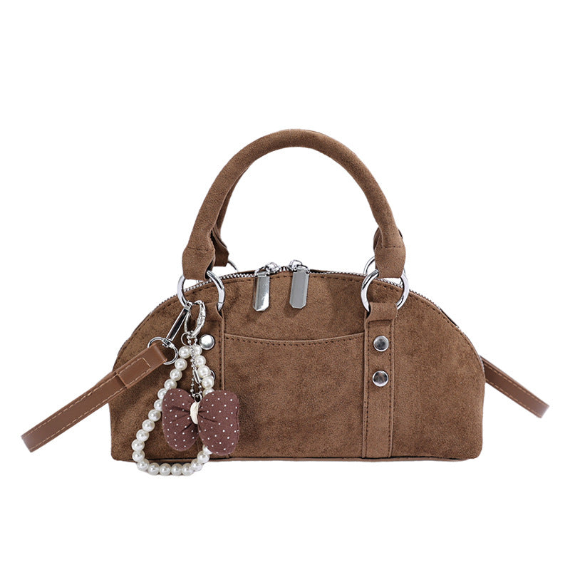 Structured Suede Handbag