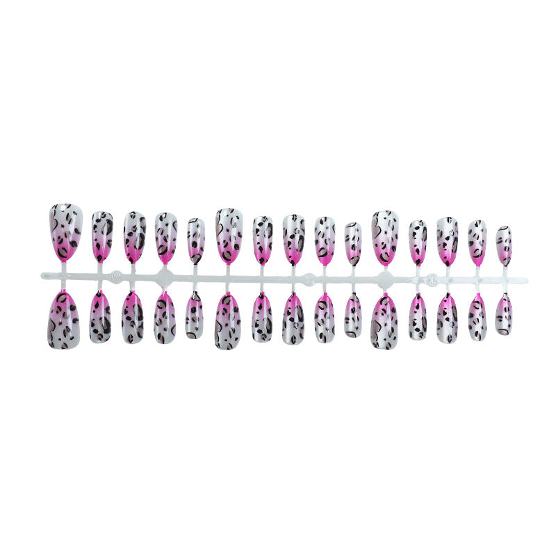 Stylish Leopard Print Press-On Nail Art