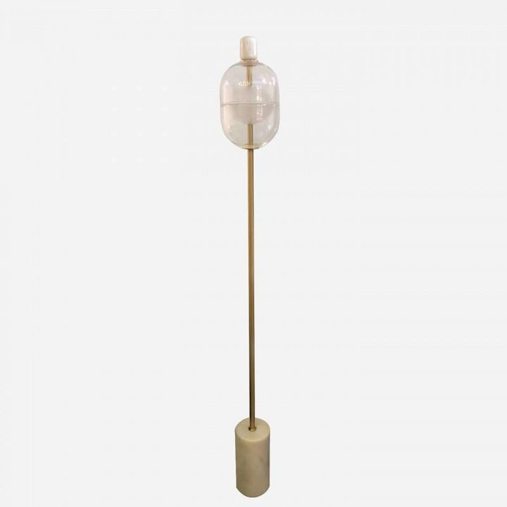 Minimalist Glass and Metal Floor Lamp