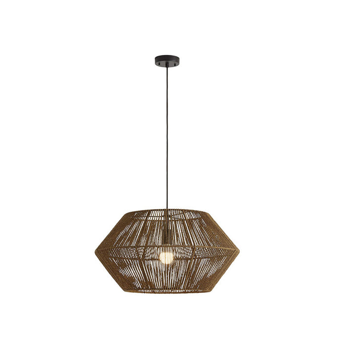 Woven Geometric Pendant Light