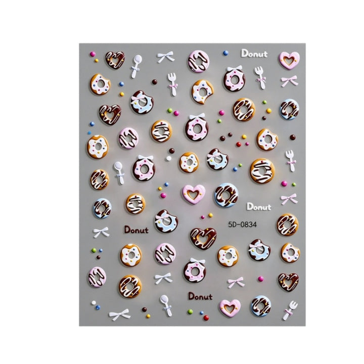 Creative Dessert-Themed Nail Art Stickers