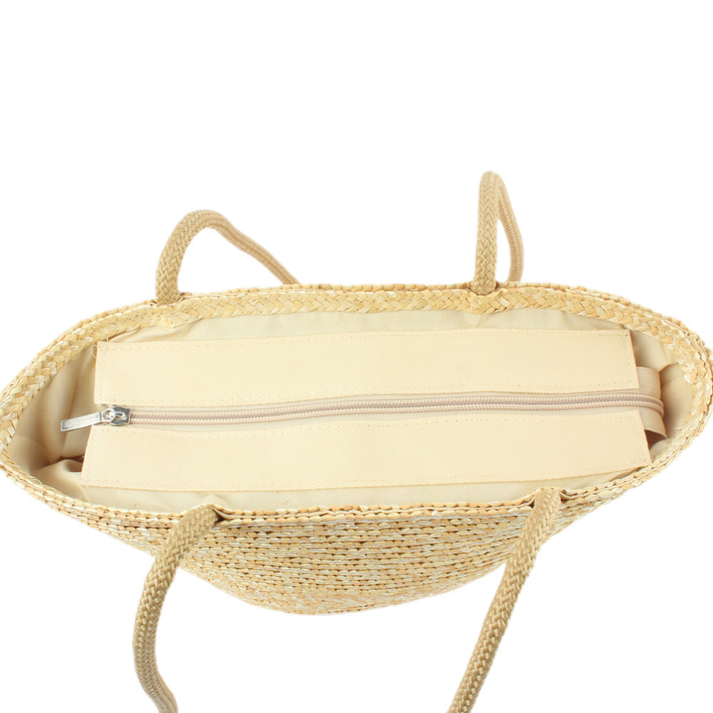 Spacious basket bag with pocket Kalsten