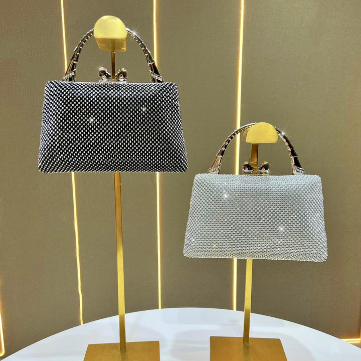 Crystal-Studded Evening Handbag