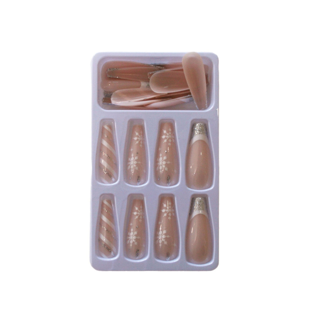 Glamorous nail tips with glitter tips Kalsten