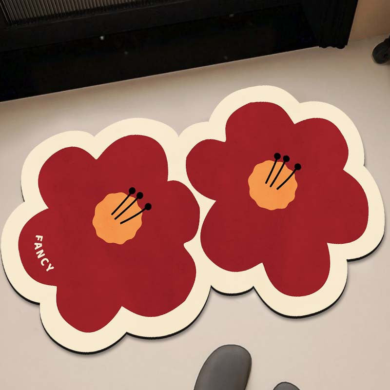 Decorative Floral Bath Mat
