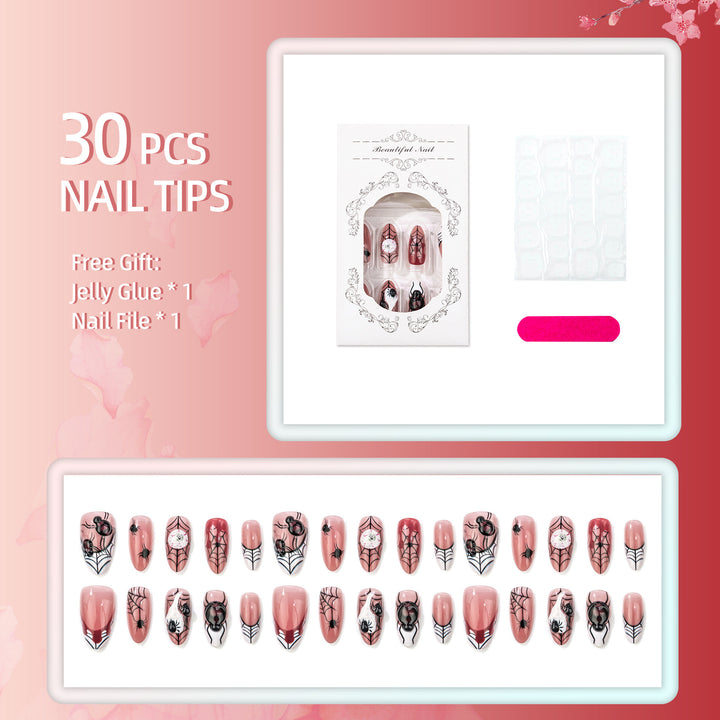 Spooky Halloween-Themed Press-On Nail Set