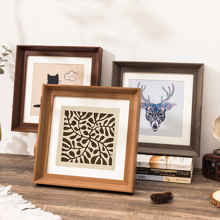 Artistic Cat Illustration Picture Frame for Wall Decor
