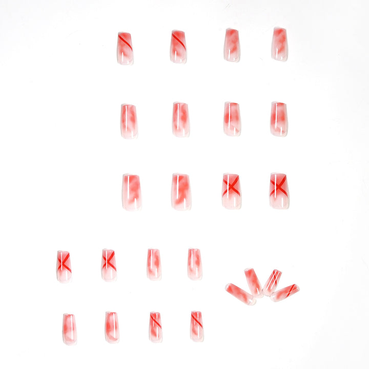Artfully designed acrylic nails with marbled and decorative effects Kalsten