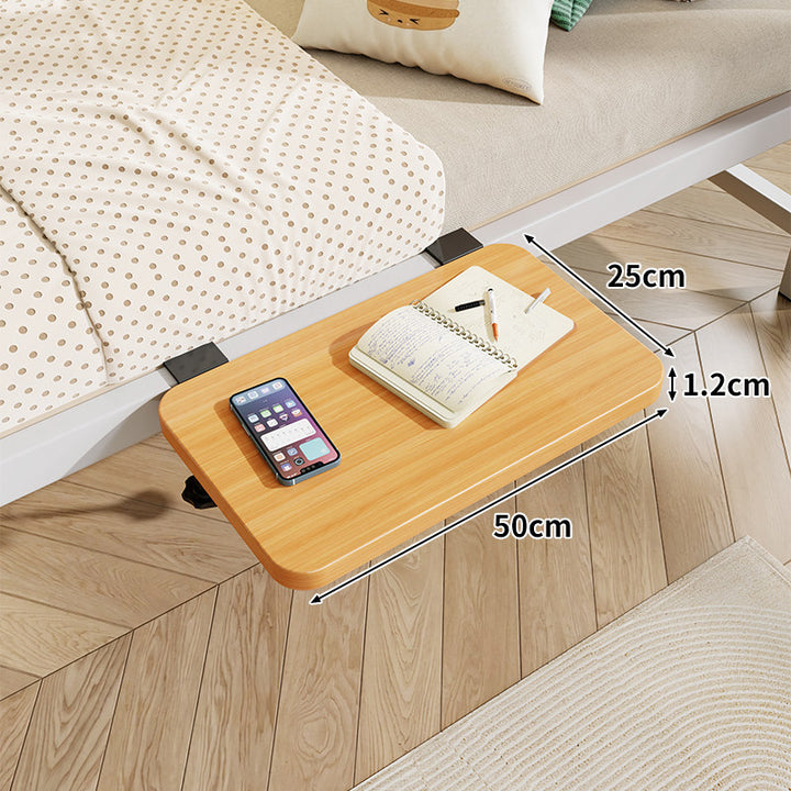 Clamp-On Floating Bedside Shelf with Bamboo Top and Slim Profile