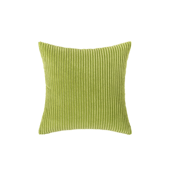 Corduroy Ribbed Square Accent Pillow Cover with Deep-Channel Texture and Concealed Zipper
