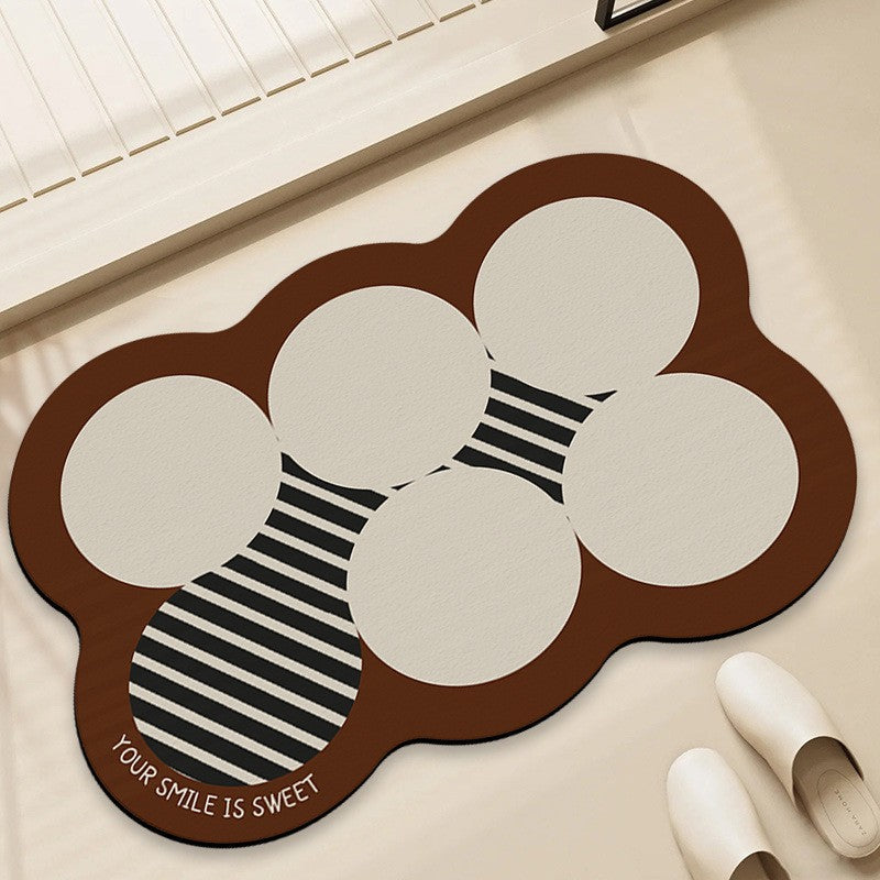 Artistic Abstract Checkered Area Mat