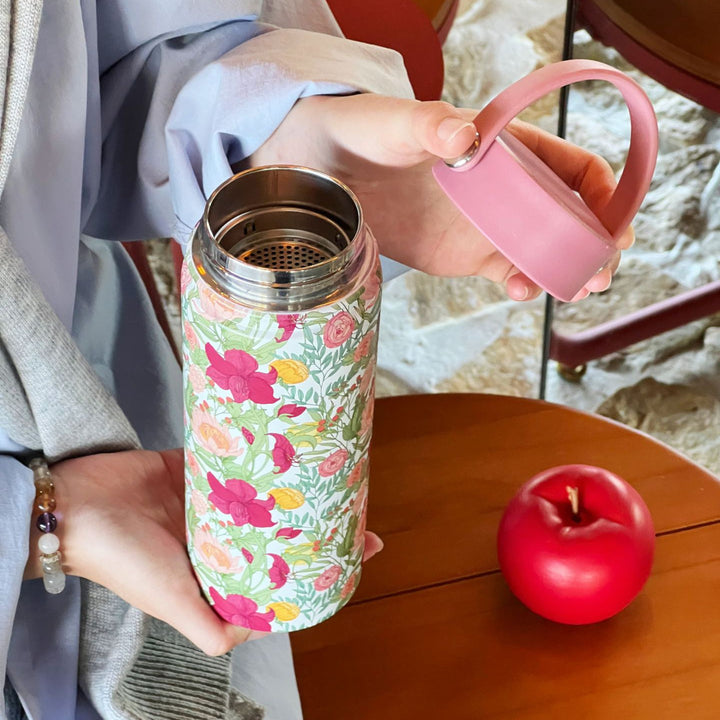 Women Trendy Flower Thermos Bottle Kalsten