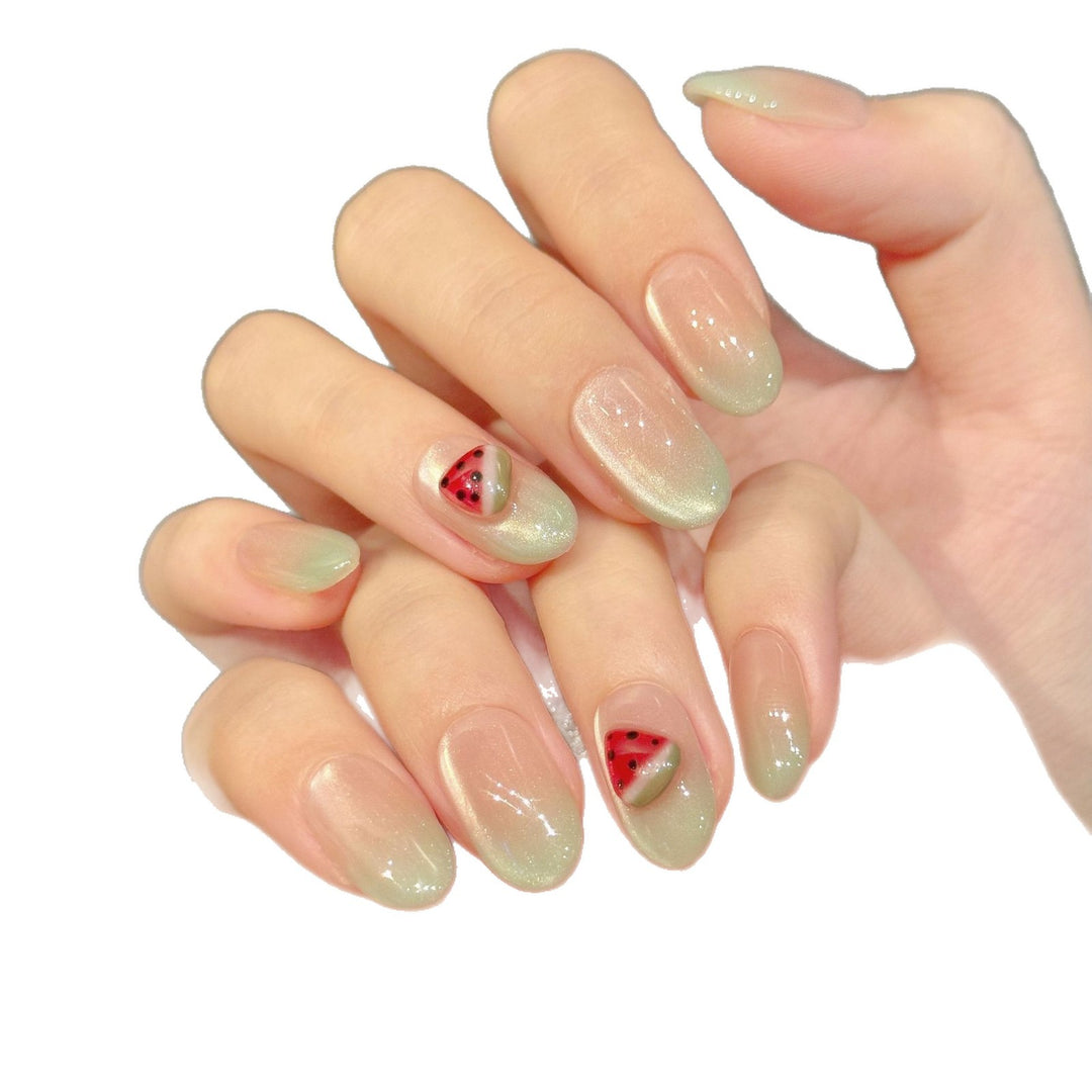 Artistic Fruit-Themed Press-On Nail Art Set