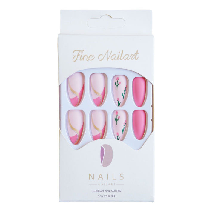 Artistic Floral Press-On Nail Set 1790727149