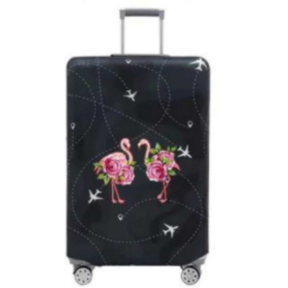 Women's Hard Shell Suitcase with Playful Flamingo Design Kalsten