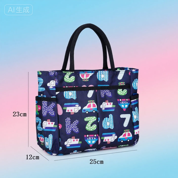 Floral Print Multi-Pocket Tote Bag Kalsten