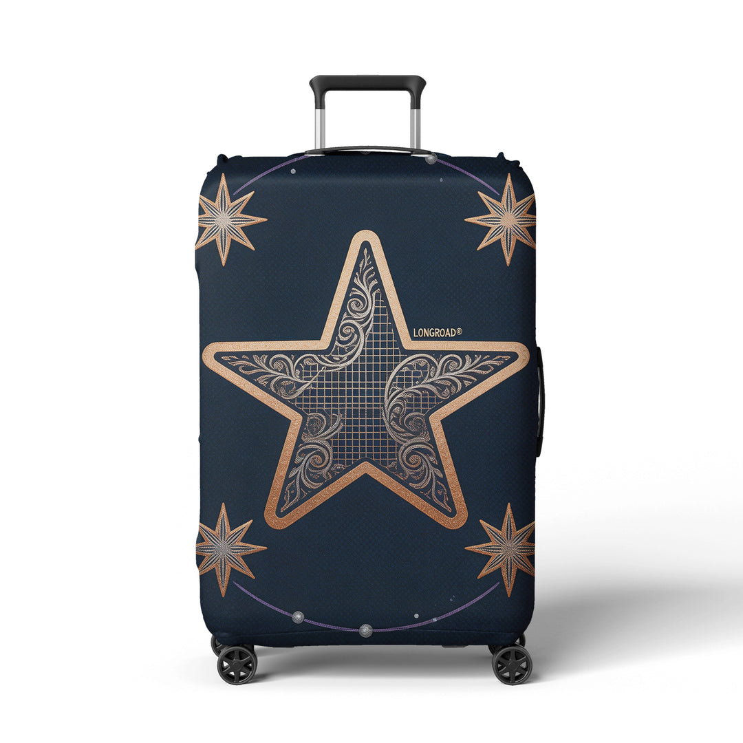 Women’s suitcase cover with floral lavender pattern Kalsten