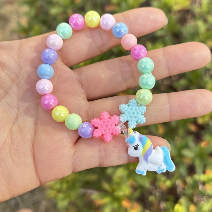 Colorful bracelet with flower charms Kalsten