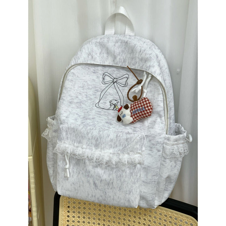 Decorative Lace-Trimmed Backpack Kalsten