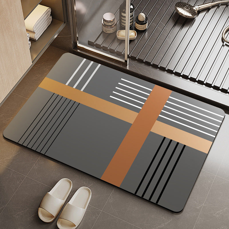 Abstract Geometric Pattern Bath Mat