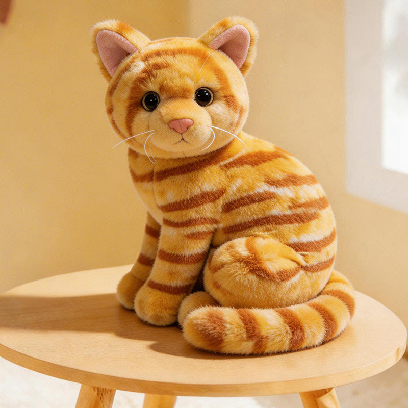 Lifelike Stretching Cat Plush Floor Cuddle Pillow Kalsten