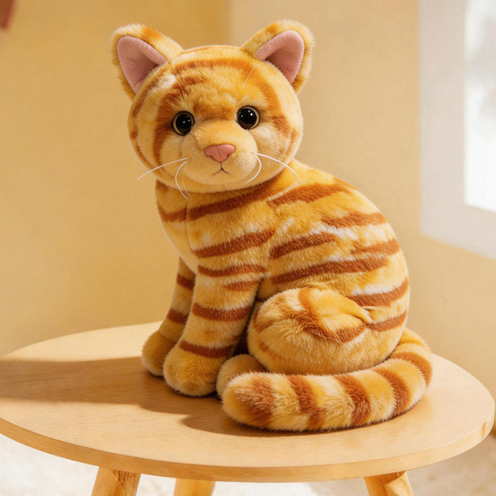 Lifelike Stretching Cat Plush Floor Cuddle Pillow Kalsten
