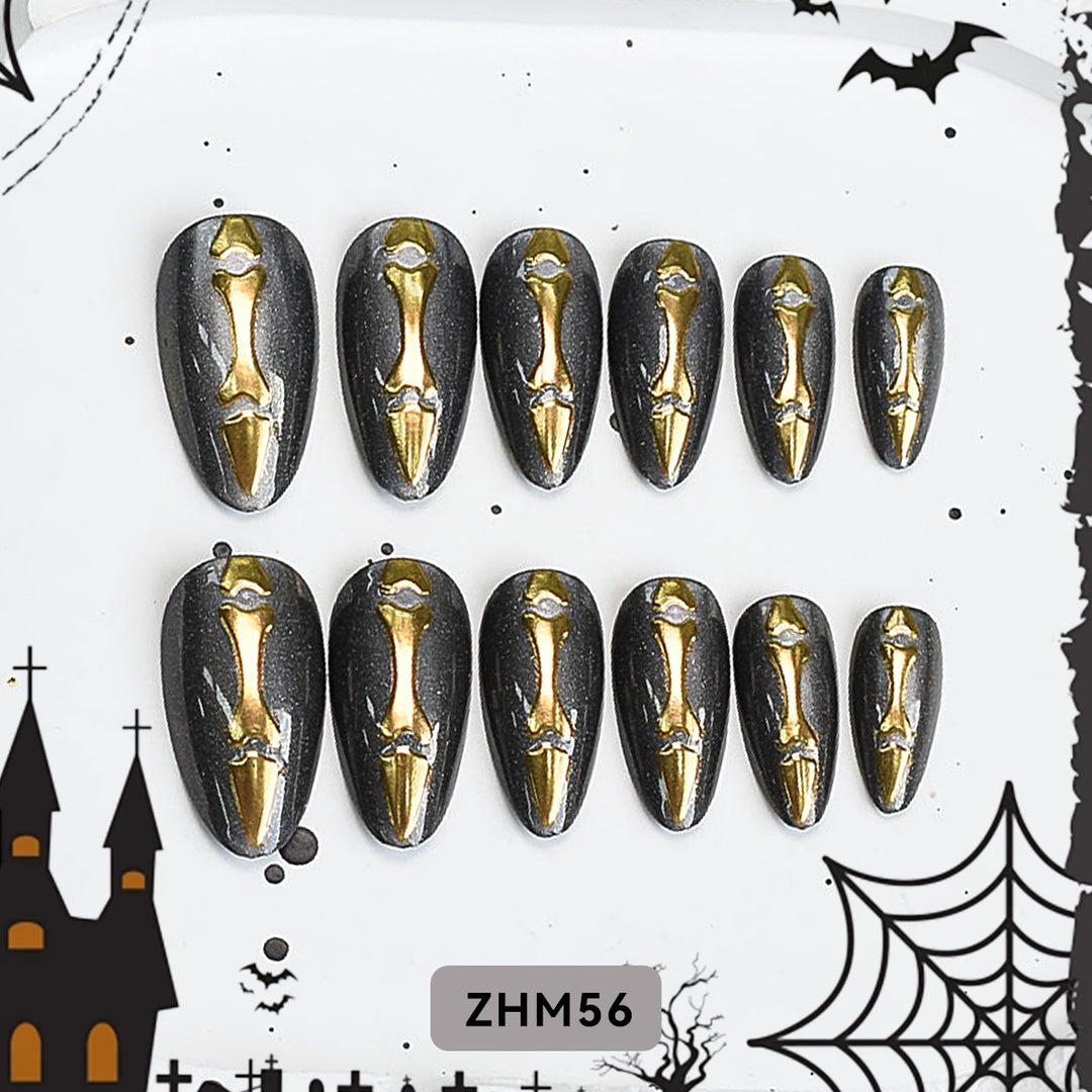 Halloween-Themed Artistic Press-On Nail Set Kalsten