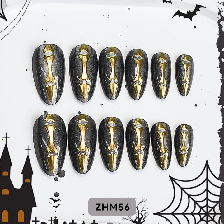 Metallic Decorative Press-On Nail Tips Kalsten