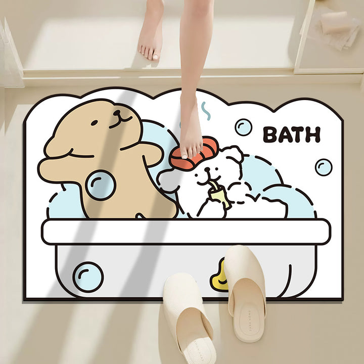 Cartoon Animal Design Bath Mat Kalsten