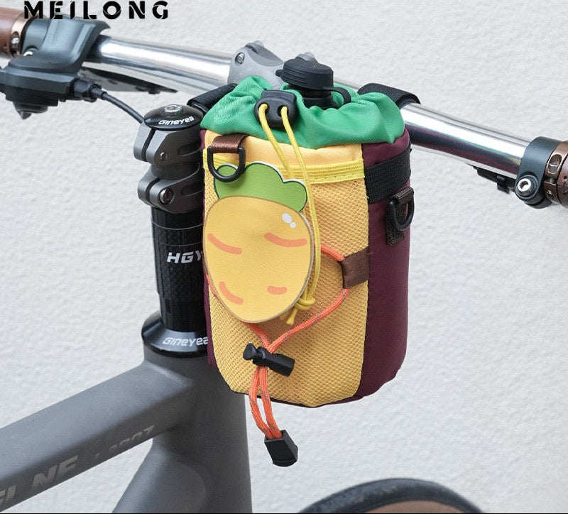 insulated kids water bottle carrier with drawstring closure and three universal attachment straps Kalsten