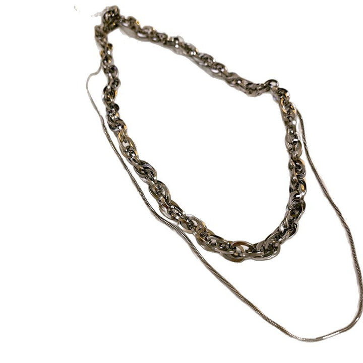 Layered Textured Chain Necklace Kalsten