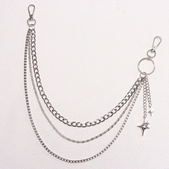 Fashionable keychain chain with sparkling stars Kalsten