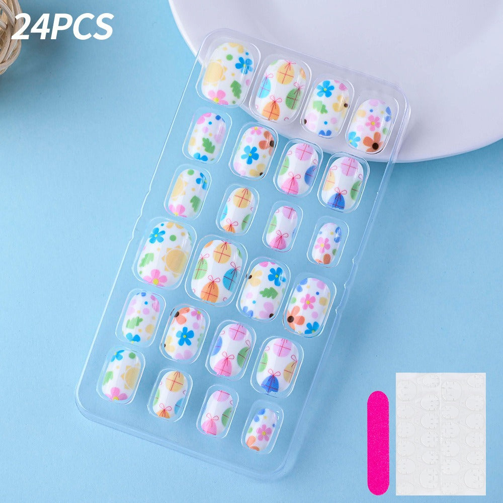 Decorative Press-On Nail Art Tips Set