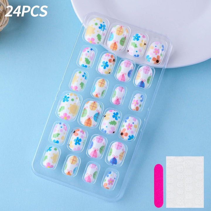 Decorative Press-On Nail Art Tips Set