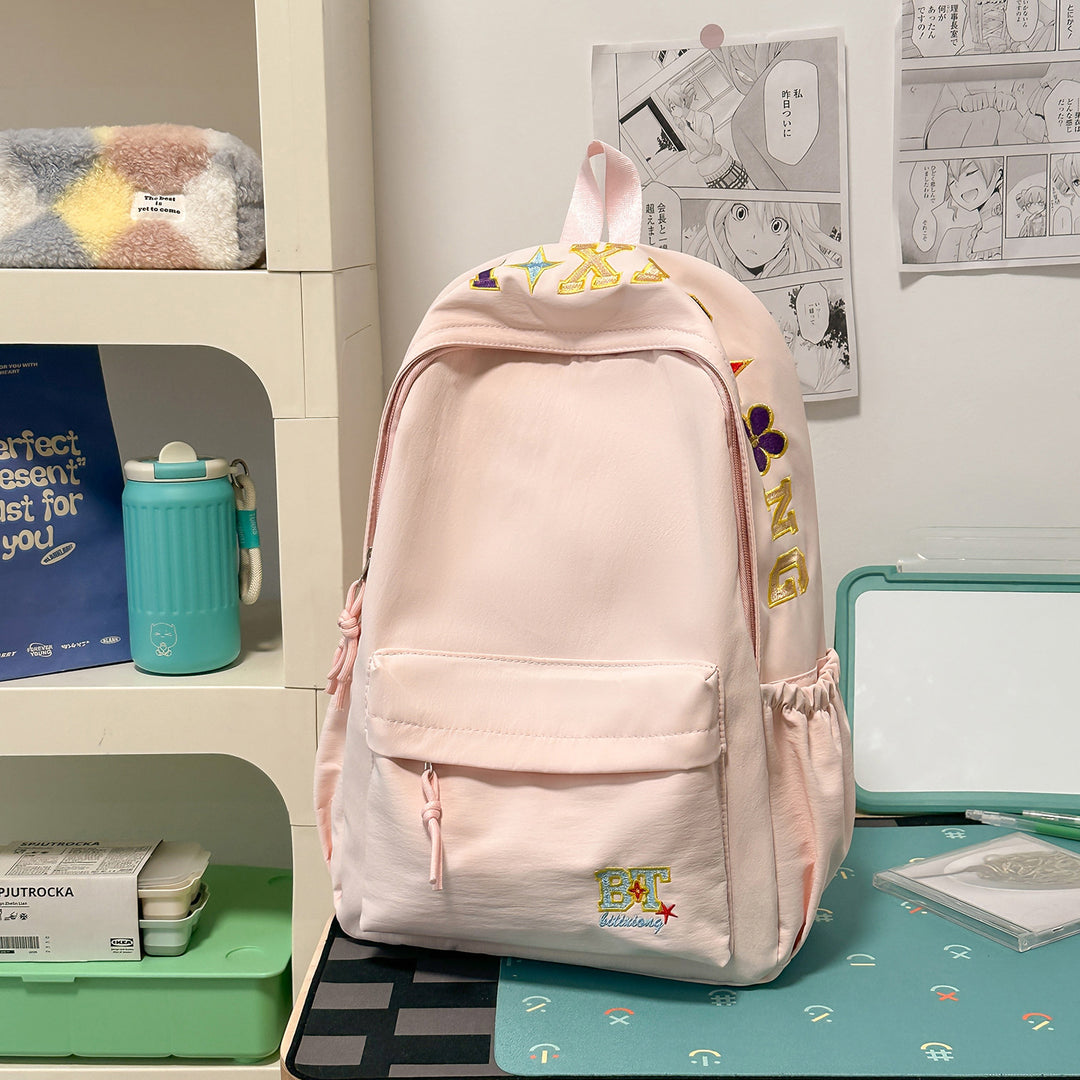 Trendy Embroidered School Backpack Kalsten