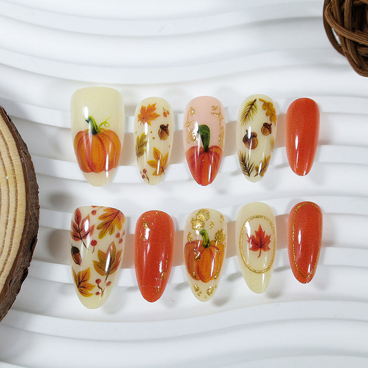 Artificial nail set with autumn motifs Kalsten