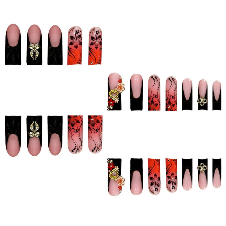 Artistic Floral Pattern Nail Set Kalsten