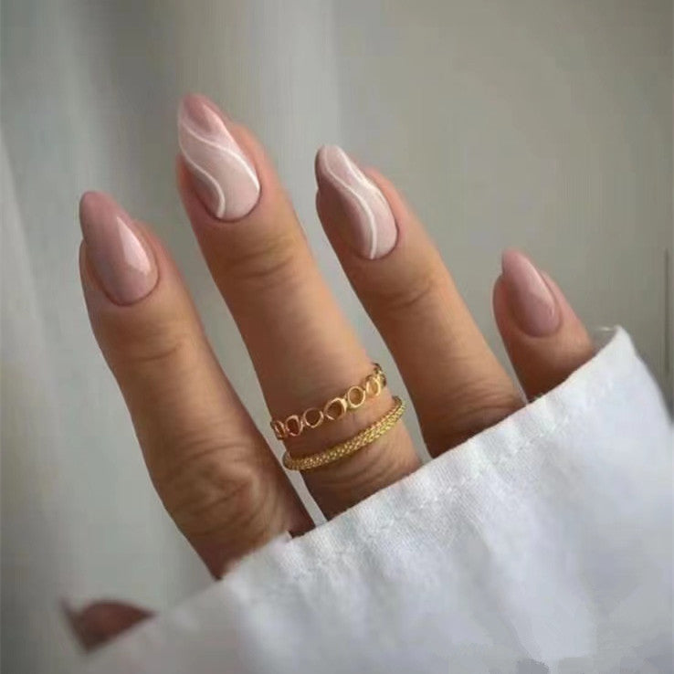 Elegant Abstract Press-On Nails