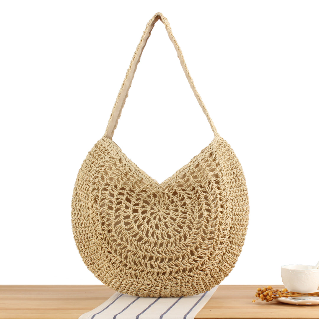Hand-knotted tote bag with intricate wave pattern Kalsten