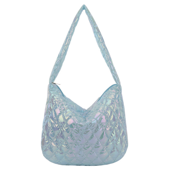 Iridescent Quilted Hobo Bag