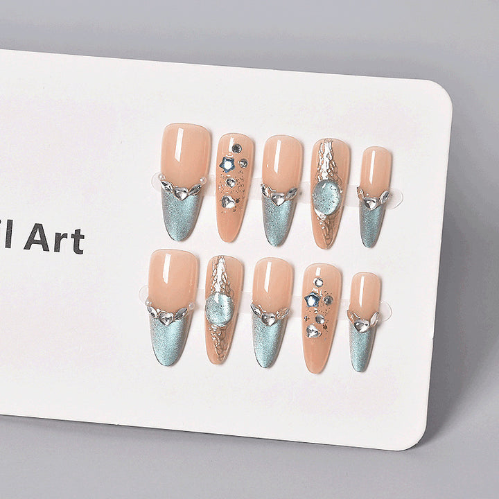 Glamorous Heart-Themed Press-On Nail Set Kalsten