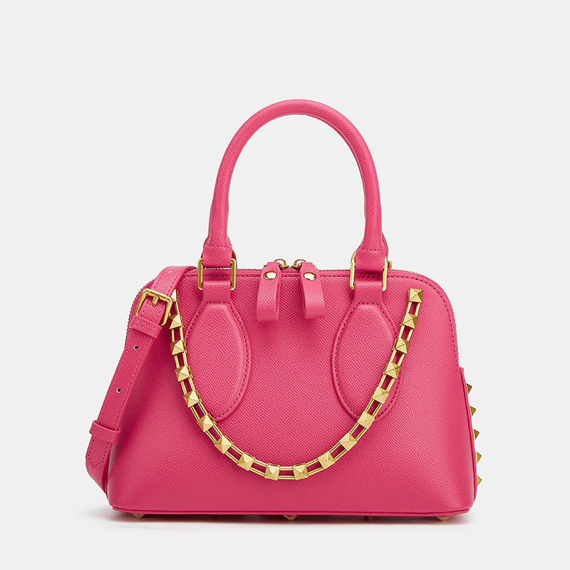 Chic Structured Handbag with Studded Detail