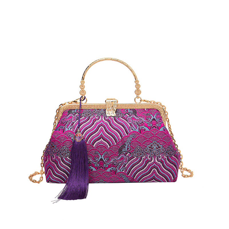 Vintage Embroidered Designer Handbag