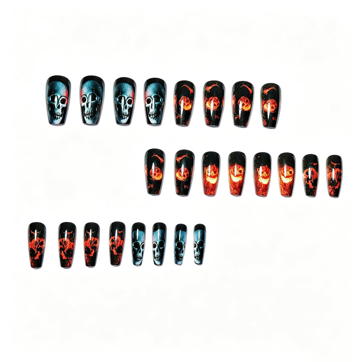 Creative acrylic nails with skull design Kalsten