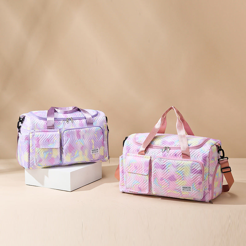 Quilted Multi-Pocket Travel Duffle Bag Kalsten