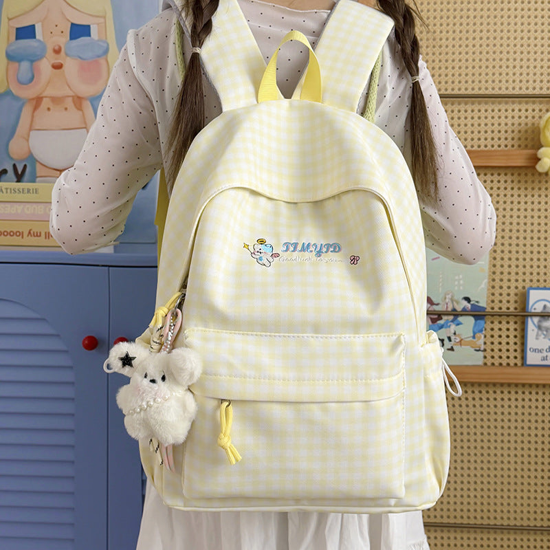 Cute Gingham Patterned Backpack Kalsten