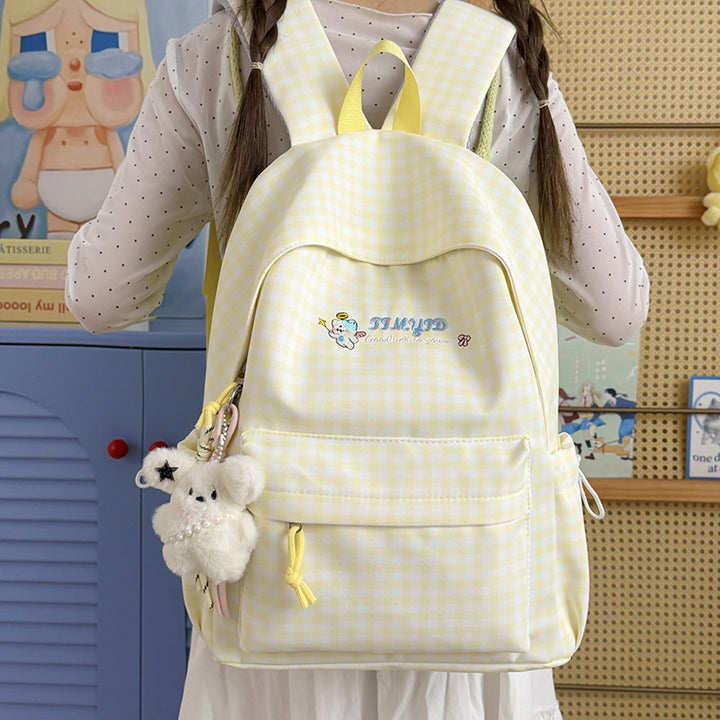Cute Gingham Patterned Backpack Kalsten