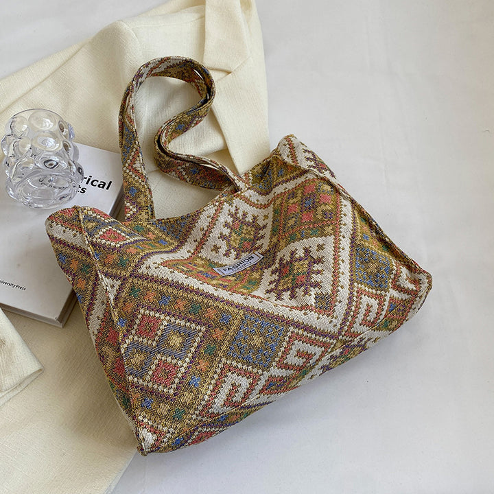 Decorative Patterned Fabric Tote Bag
